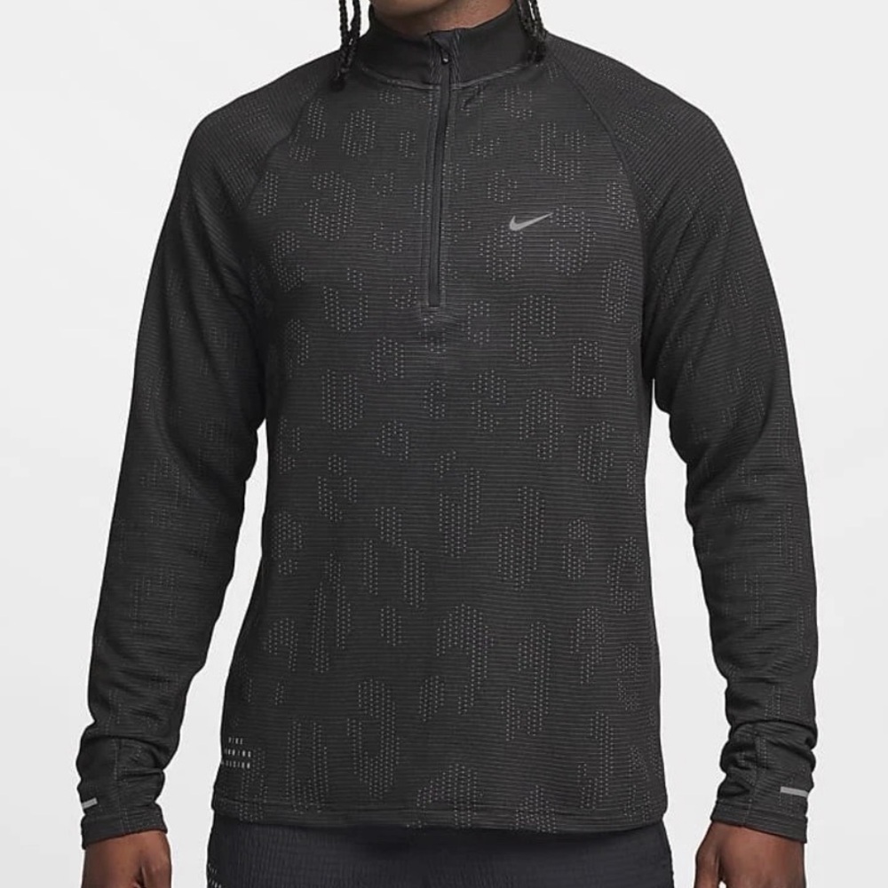 Men’s Nike Pinnacle Running Division Repellent Black Jacket FZ1121-010 Medium
